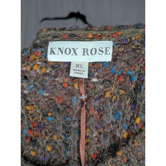 Knox Rose Sweater Chunky Knit Brown Blue Red Orange Long Sleeve High Neck - Picture 3 of 8